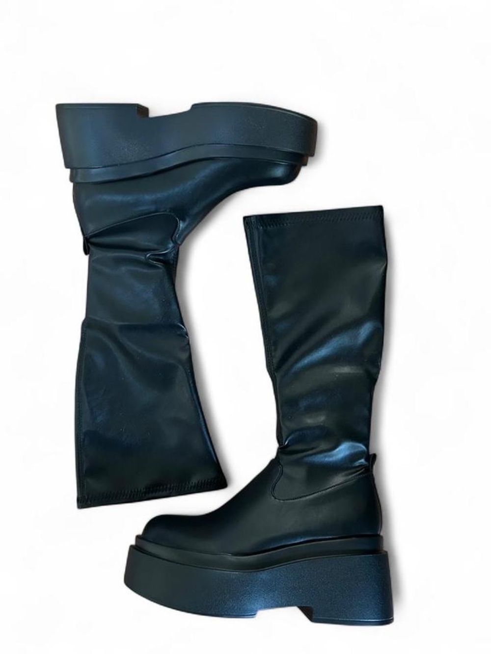 PLATFORM KNEE HIGH BOOTS